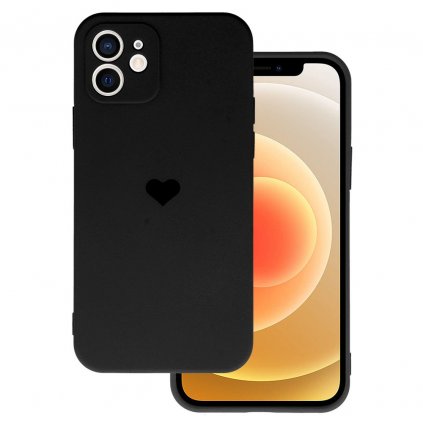 Zadný kryt Vennus Heart pre Iphone 12 design 1 čierny