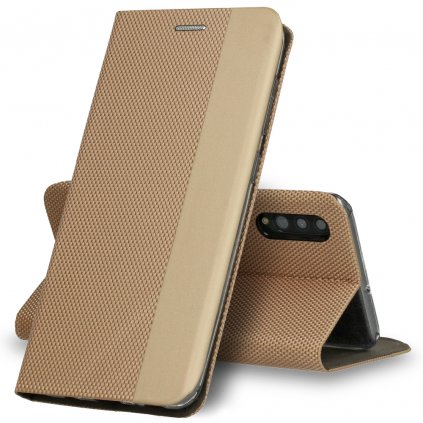 Flipové puzdro Sensitive Book pre Samsung Galaxy S22 Ultra zlaté