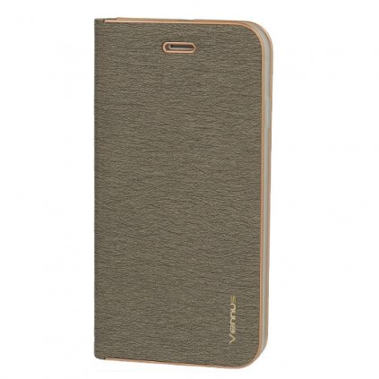 Flipové puzdro Vennus s rámčekom pre Iphone 14 Pro Max sivé