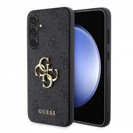 Zadný kryt Guess PU 4G Metal Logo pre Samsung Galaxy S23 FE Grey