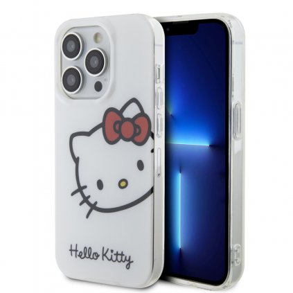 Zadný kryt Hello Kitty IML Head Logo pre iPhone 13 Pro White