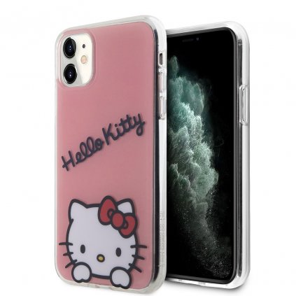 Zadný kryt Hello Kitty IML Daydreaming Logo pre iPhone 11 Pink
