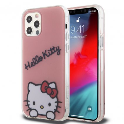 Zadný kryt Hello Kitty IML Daydreaming Logo pre iPhone 12/12 Pro Pink