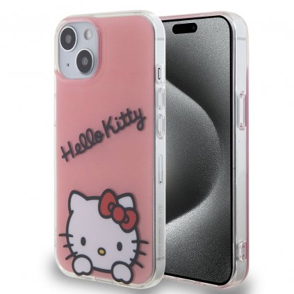 Zadný kryt Hello Kitty IML Daydreaming Logo pre iPhone 13 Pink