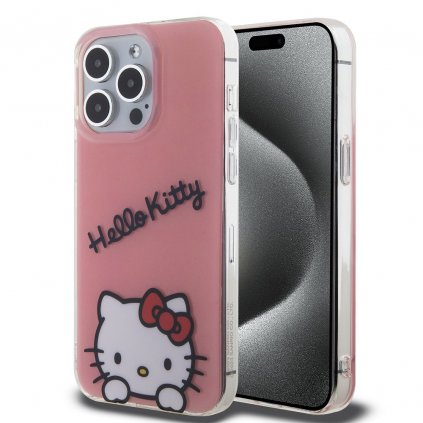 Zadný kryt Hello Kitty IML Daydreaming Logo pre iPhone 15 Pro Max Pink