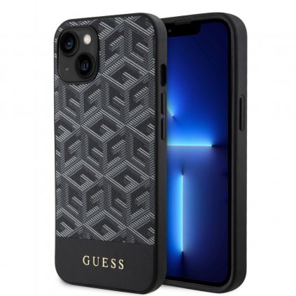 Zadný kryt Guess PU G Cube MagSafe pre iPhone 15 Black