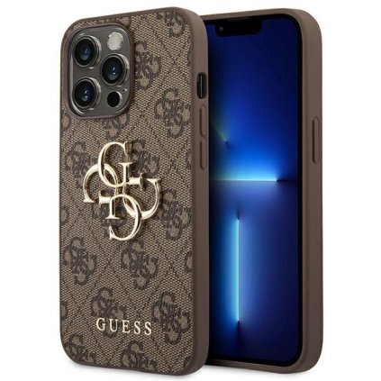 Zadný kryt  GUESS 4G Big Metal Logo GUHCP14L4GMGBR pre Iphone 14 Pro Brown