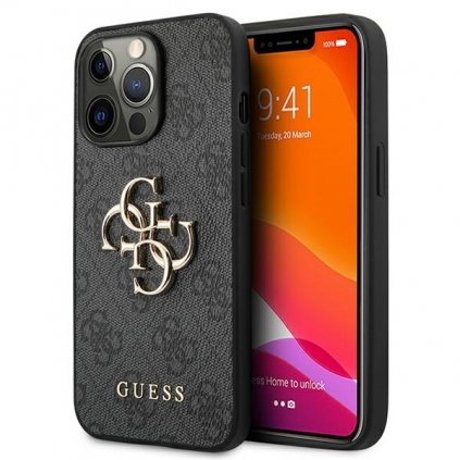 Zadný kryt  GUESS 4G Big Metal Logo GUHCP13L4GMGGR pre Iphone 13 Pro Grey