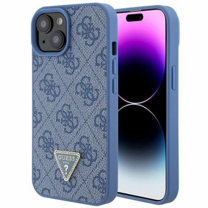 Zadný kryt  GUESS 4G Triangle Strass GUHCP15SP4TDPB pre Iphone 15 Blue