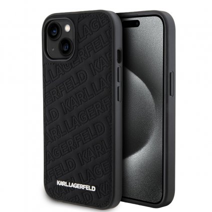 Zadný kryt Karl Lagerfeld PU Quilted Pattern pre iPhone 15 Black