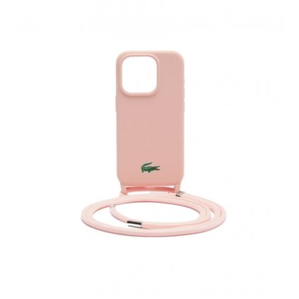 Zadný kryt  LACOSTE Silicone Cord LCHCP15LSCCRLP pre Iphone 15 Pro Light Pink