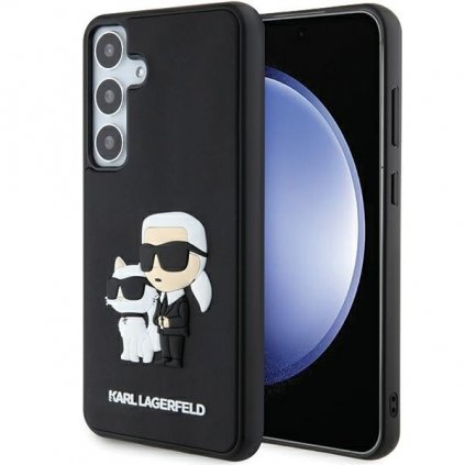 Zadný kryt  KARL LAGERFELD 3D Rubber Karl&Choupette KLHCS24S3DRKCNK pre Samsung Galaxy S24 Plus black