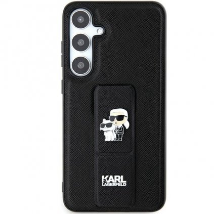 Zadný kryt  KARL LAGERFELD Gripstand Saffiano KLHCS24LGSAKCPK pre Samsung Galaxy S24 Ultra black