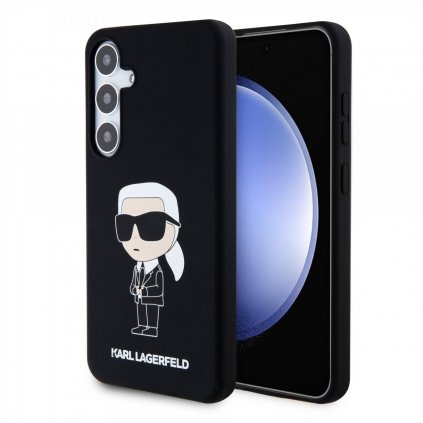 Zadný kryt Karl Lagerfeld Liquid Silicone Ikonik NFT pre Samsung Galaxy S24 Black