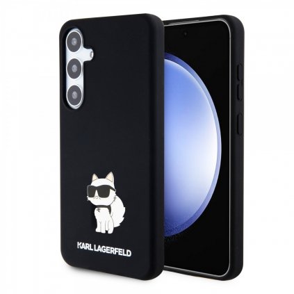 Zadný kryt Karl Lagerfeld Liquid Silicone Choupette NFT pre Samsung Galaxy S24+ Black