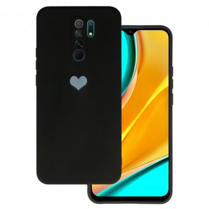 Zadný kryt Vennus Heart pre Xiaomi Redmi 9 design 1 čierný
