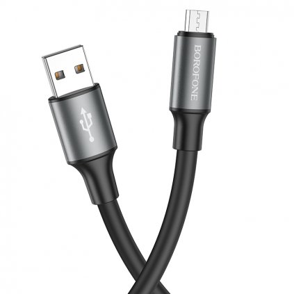 Dátový kábel Borofone BX82 Bountiful - USB na Micro USB - 2,4 A 1 meter čierny