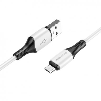Dátový kábel Borofone BX79 - USB na Micro USB - 2,4A 1 meter biely