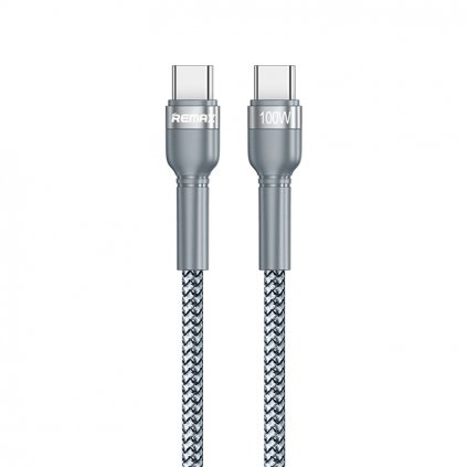 Dátový kábel REMAX Jany RC-172 - Typ C na typ C - PD 100W 1 meter strieborný