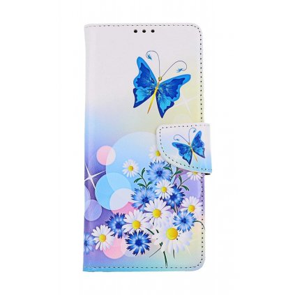 Flipové puzdro TopQ pre Xiaomi Redmi 12C Biele s motýlikom