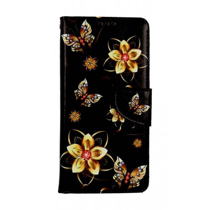 Flipové puzdro TopQ pre Xiaomi Redmi Note 12 Zlaté kvety