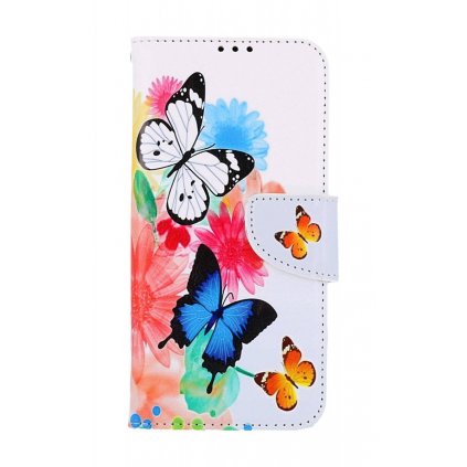 Flipové puzdro TopQ pre Samsung A34 Farebné s motýlikmi