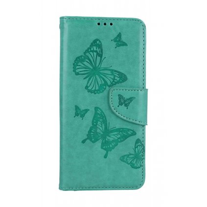 Flipové puzdro TopQ pre Samsung A14 Butterfly zelené