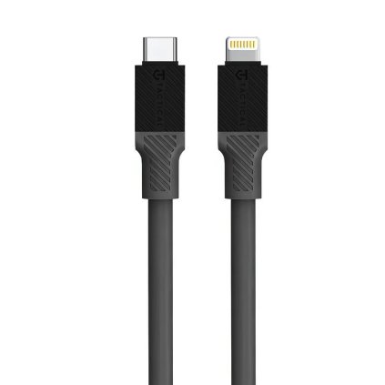 Dátový kábel Tactical Fat Man USB-C/Lightning 1 m sivý