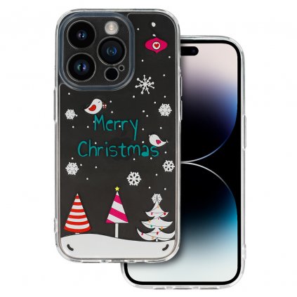 Vianočné puzdro TEL PROTECT pre Iphone 13 Pro Max Design 4 Clear