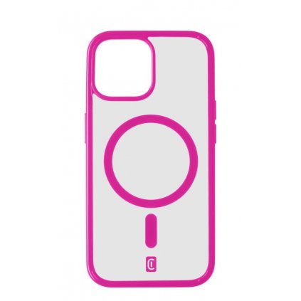 Zadný kryt Cellularline Pop Mag s podporou Magsafe pre Apple iPhone 15, číry/ružový