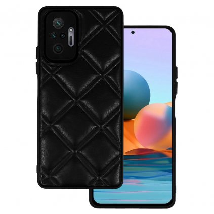 Kožené 3D puzdro pre Xiaomi Redmi Note 10 Pro/Note 10 Pro Max design 3 čierne