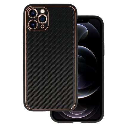 TEL PROTECT Kožené puzdro Carbon pre Iphone 11 Pro Black