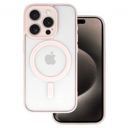 Akrylové farebné puzdro Magsafe pre Iphone 11 svetlo ružové