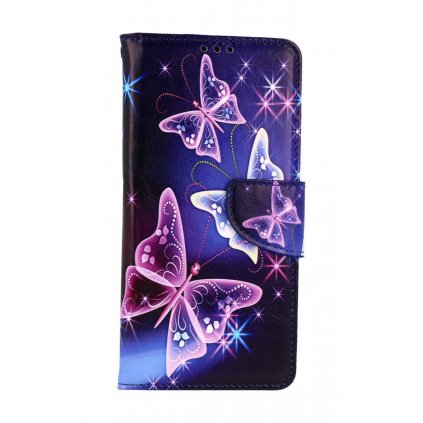 Flipové puzdro TopQ pre Samsung A23 5G Modré s motýlikmi