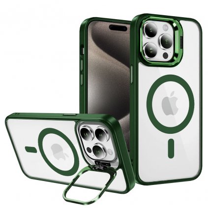 Tel Protect Kickstand Magsafe puzdro pre Iphone 13 Pro Max zelené