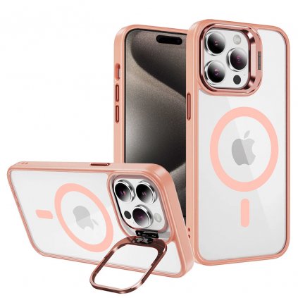 Tel Protect Kickstand Magsafe puzdro pre Iphone 13 Pro svetlo ružové
