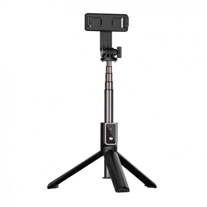 Bluetooth tripod mini selfie tyč P40L so statívom čierna