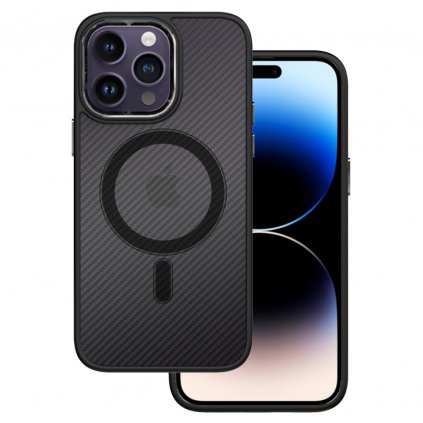 Tel Protect Magnetic Carbon Case pre Iphone 15 Pro Black