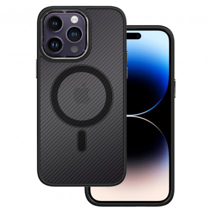 Tel Protect Magnetic Carbon Case pre Iphone 14 Pro Max Black