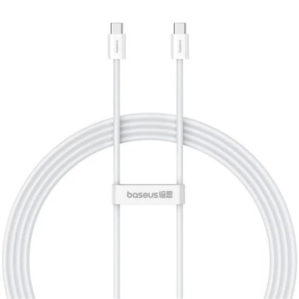 Dátový kábel Baseus Superior Series 2 USB-C na USB-C 30W 1m mesačný biely