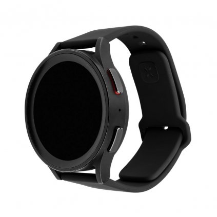 FIXED Silikónový športový remienok s rýchloupínaním 22 mm pre smart hodinky, čierny