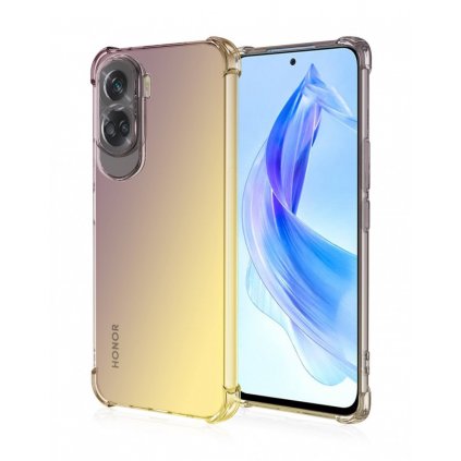 Zadný kryt pre Honor 90 Lite 5G Shock dúhový purpurovo-žltý