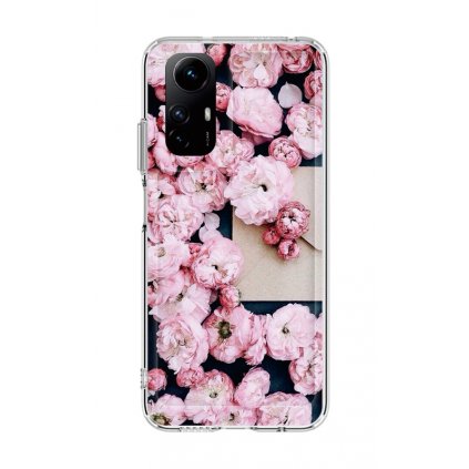 Zadný pevný kryt Obrázok na Xiaomi Redmi Note 12S Ružové kvety
