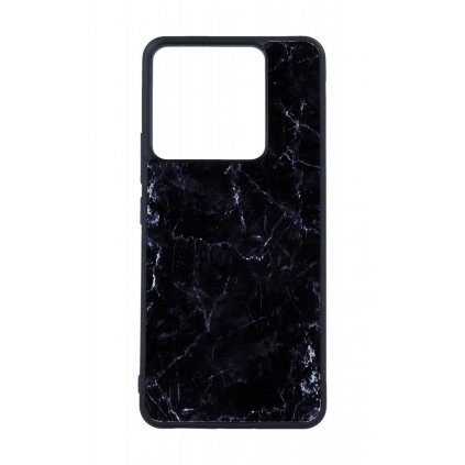 Zadný pevný kryt Marble na Xiaomi Redmi Note 13 5G Smoky Black