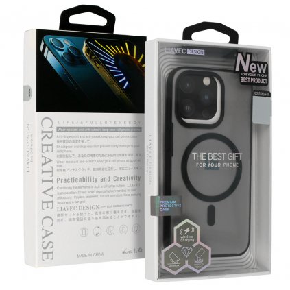 Zadný kryt Liavec Warframe Magsafe Series case pre iPhone 13 čierny