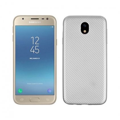 Zadný silikónový kryt na Samsung J5 2017 Carbon strieborný
