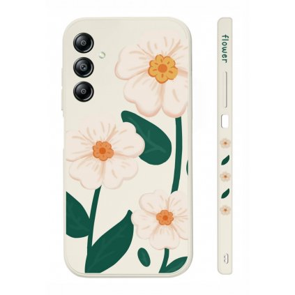 Zadný kryt Design na Samsung A34 Biele kvety