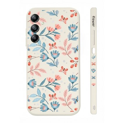 design zadného krytu na Samsung A34 Romantické kvety