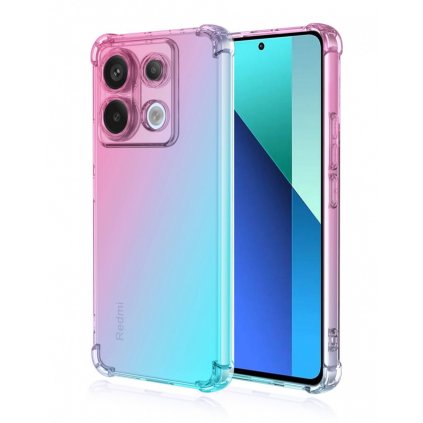 Zadný kryt pre Xiaomi Redmi Note 13 Shock dúhový mentolovo-ružový