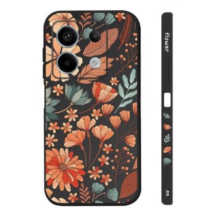 Zadný kryt Design na Xiaomi Redmi Note 13 Pro 5G Lúčne kvety čierny